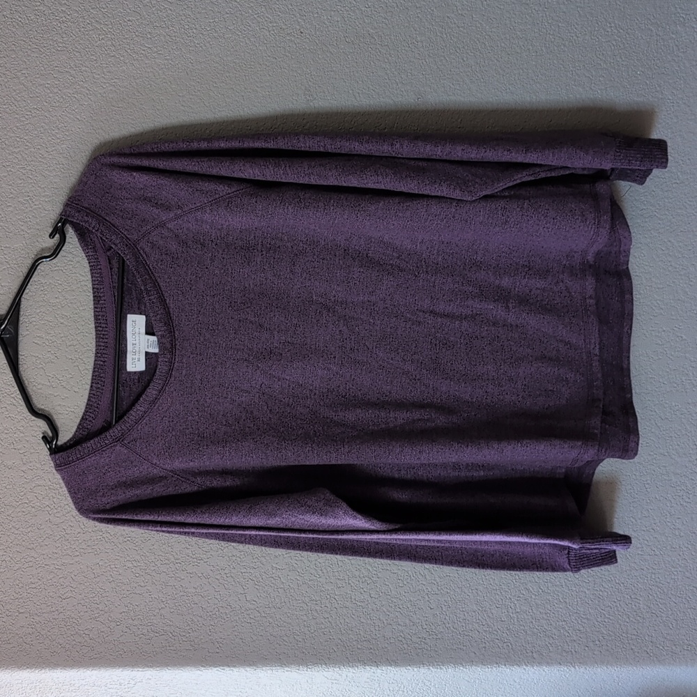Live love lounge purple sweater
